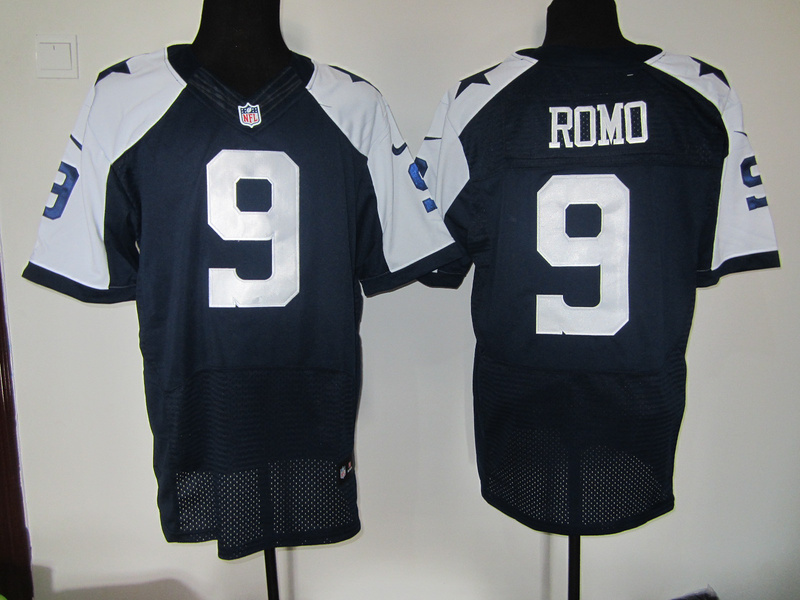 Dallas Cowboys 9 Romo Blue Thanksgiving Nike Elite Jersey